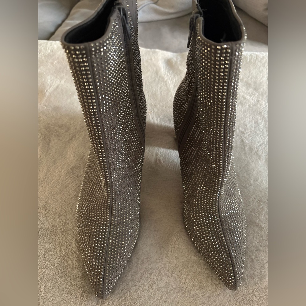 Gray Studded Women's Boots